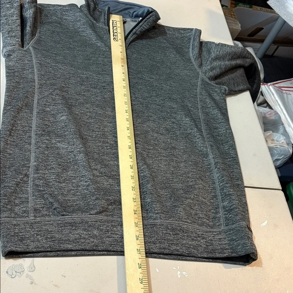 Adidas ClimaWarm 1/4 Zip Fleece Lined Pullover Mens‎ Size Medium Team Issue Grey
